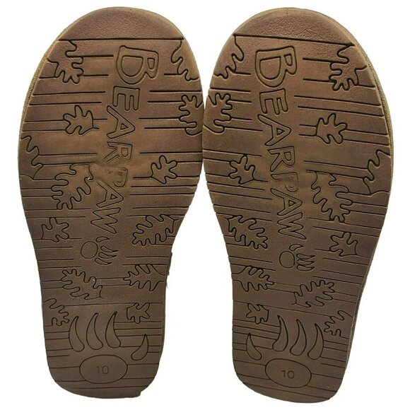 Bearpaw Emma Short 8" Hickory Brown Suede Sheepskin Pull On Boots Womens Size 10 - Picture 6 of 12